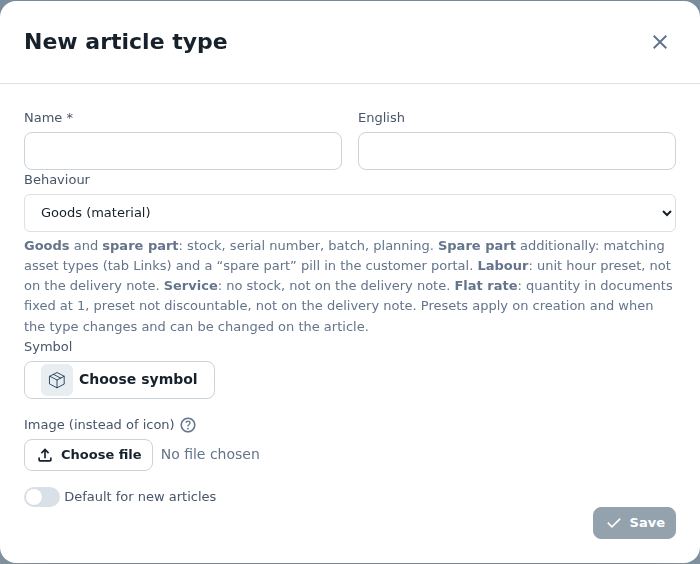 New article type