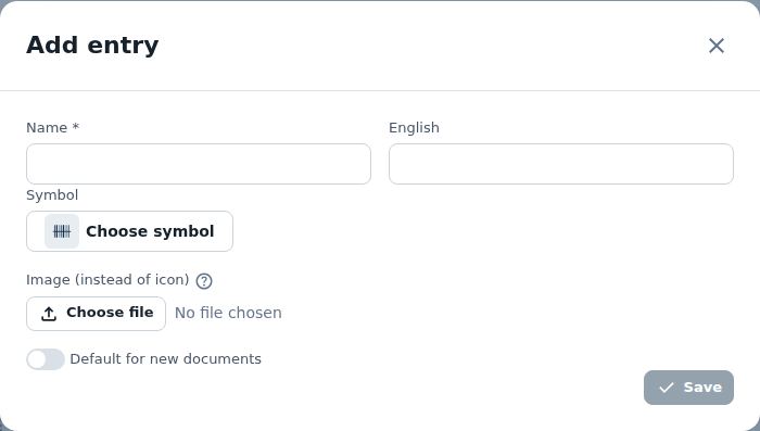 Add entry