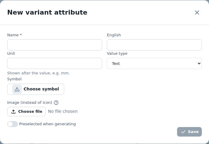 New variant attribute