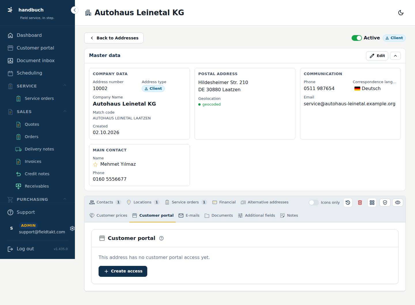 Customer portal