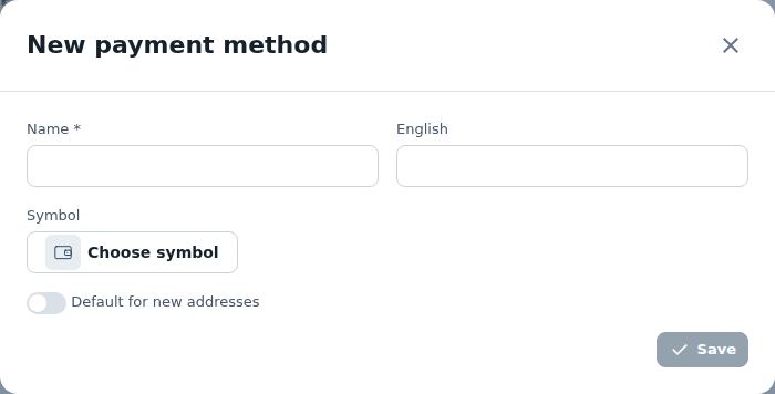New payment method