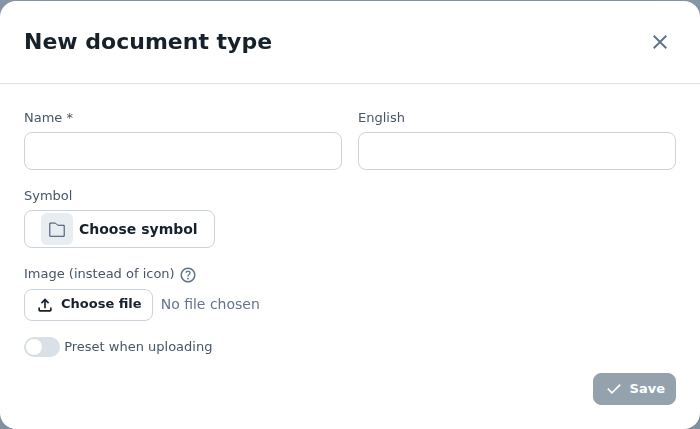 New document type