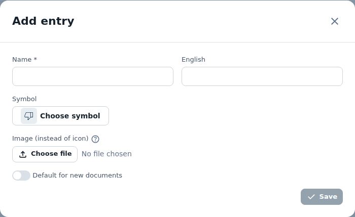 Add entry
