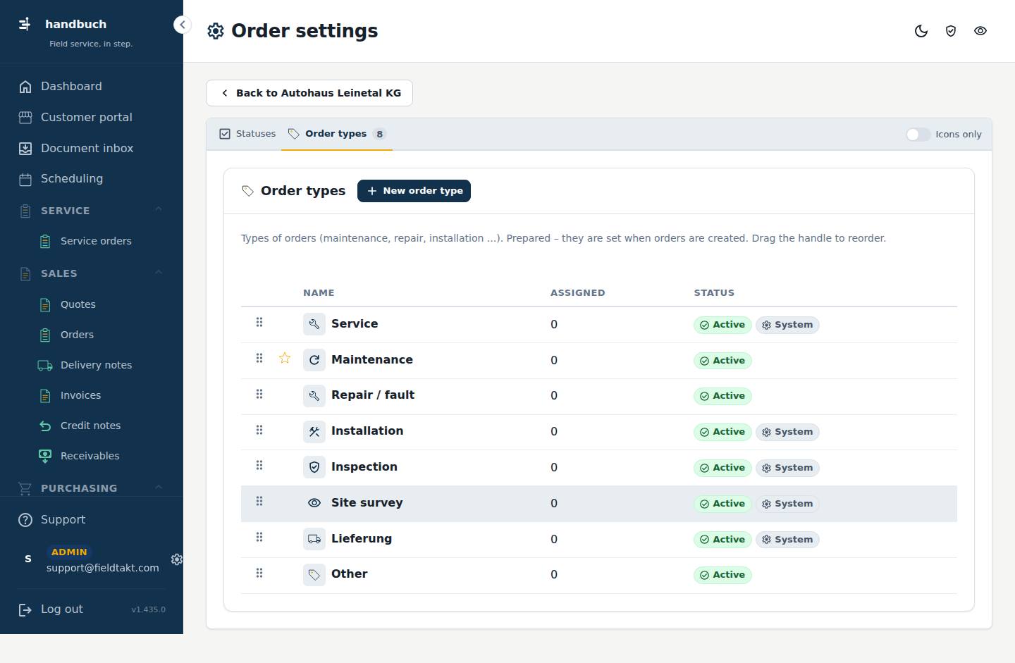Order types