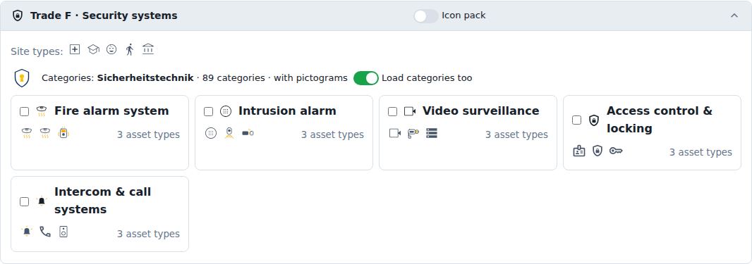 Trade F · Security systems Icon pack