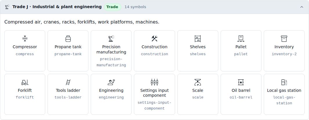 Trade J · Industrial & plant engineering