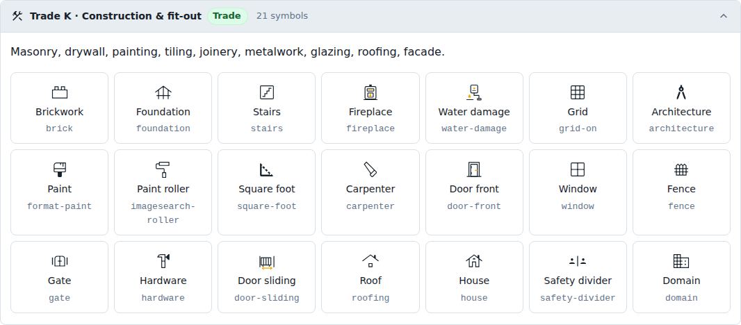 Trade K · Construction & fit-out