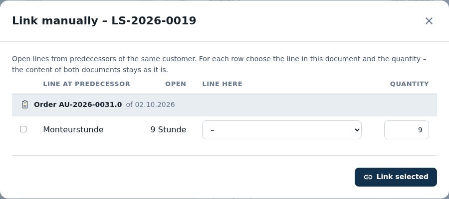 Link manually –