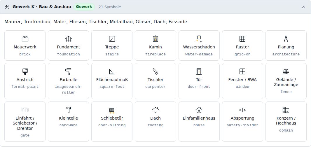Gewerk K · Bau & Ausbau