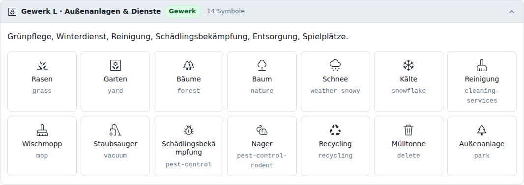 Gewerk L · Außenanlagen & Dienste