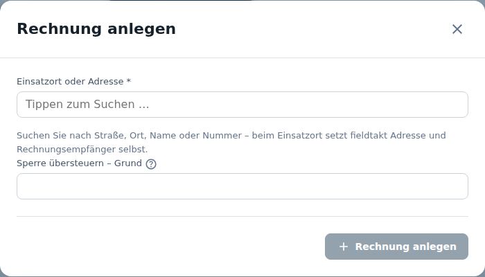 Rechnung anlegen
