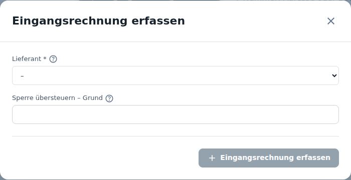 Eingangsrechnung erfassen